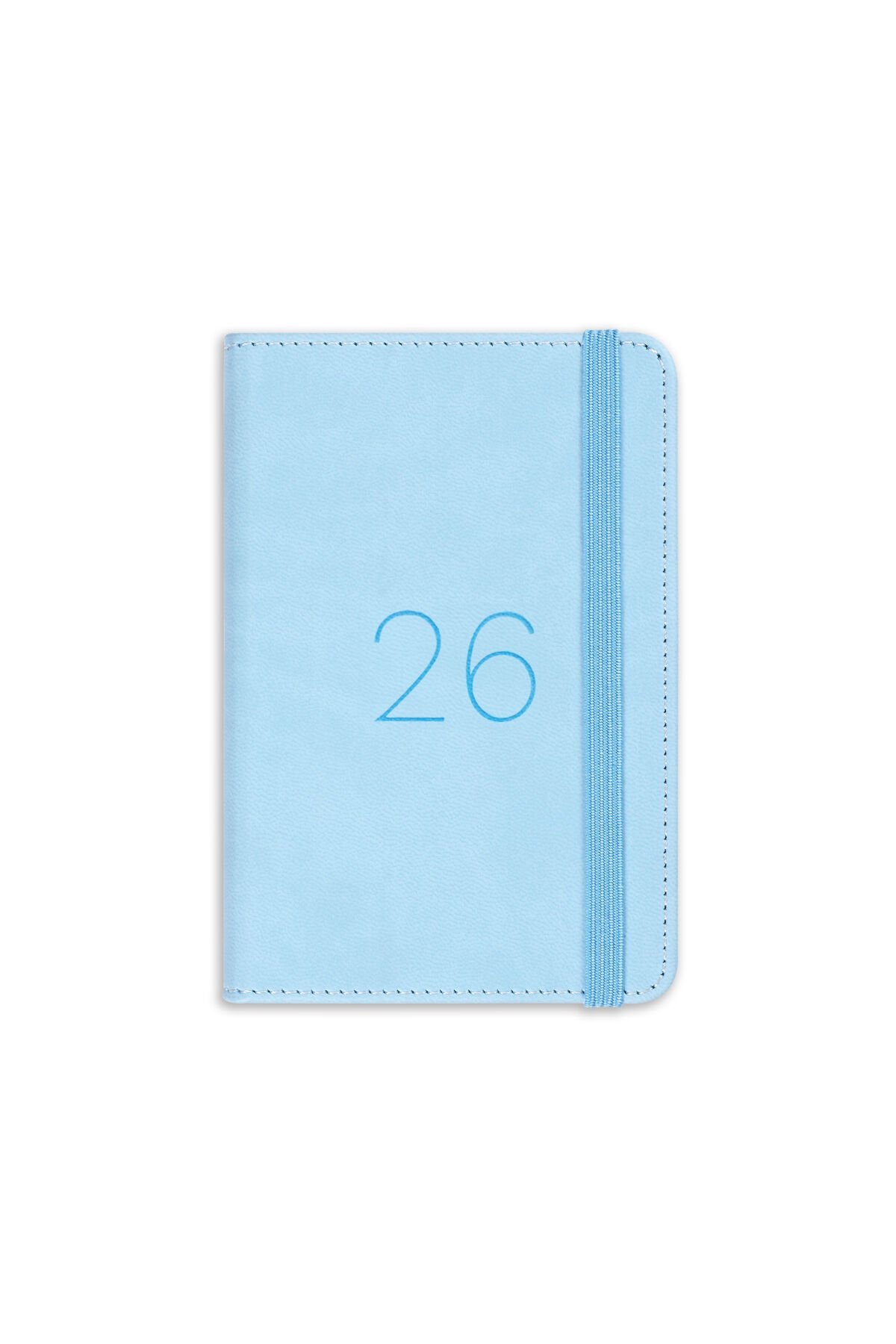 Matt Notebook 2026 Yılı Lastikli Günlük Cep Ajandası 12 Aylık Mavi