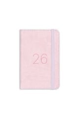 Matt Notebook 2026 Yılı Lastikli Günlük Cep Ajandası 12 Aylık Pembe