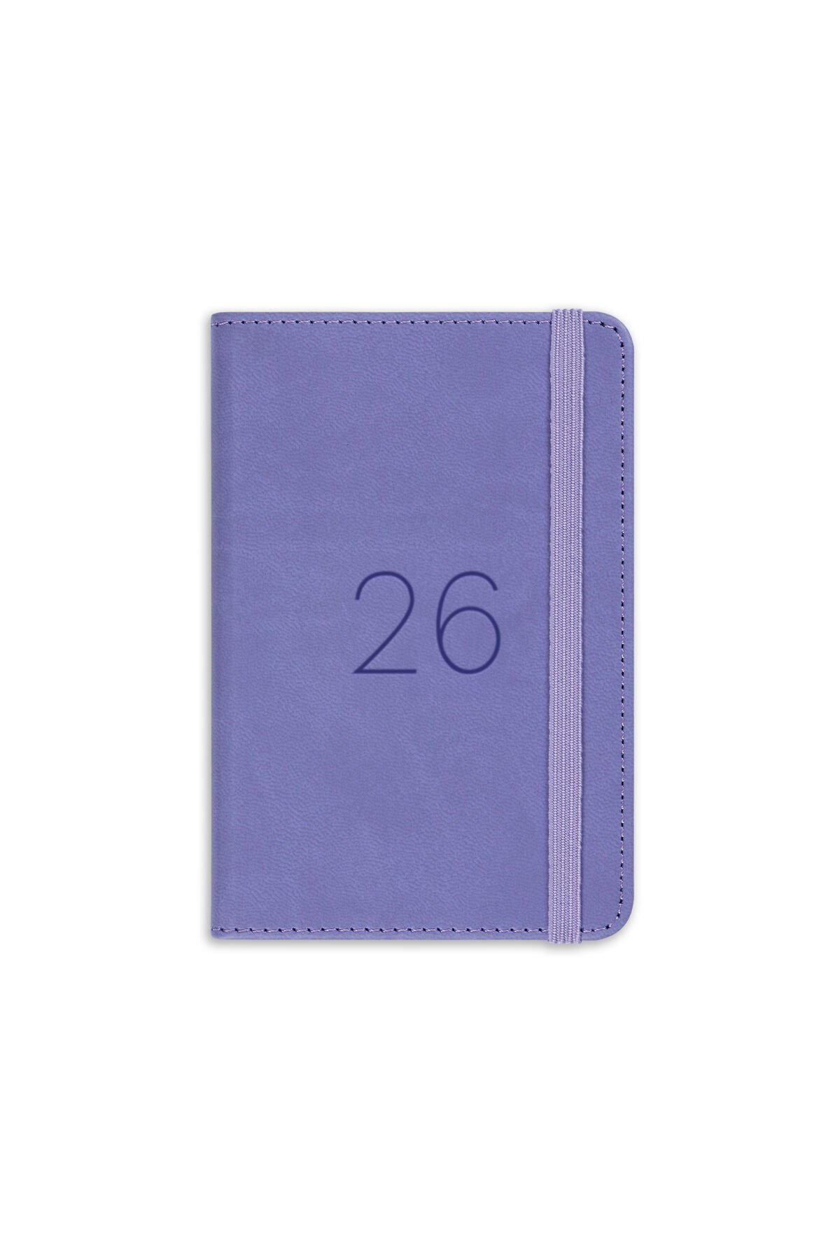 Matt Notebook 2026 Yılı Lastikli Günlük Cep Ajandası 12 Aylık Lila