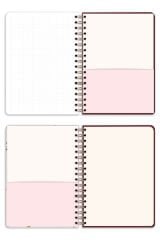 Matt Notebook 17x24 cm Lastikli Spiralli Sert Kapak Not Defteri Noktalı Kiraz