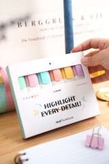 Matt Notebook 6'lı Highlighter Pastel Renk Fosforlu Kalem Seti