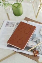 Matt Notebook 2026 Yılı 13x21 cm Günlük Ajanda Taba