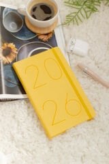 Matt Notebook 2026 Yılı 13x21 cm Günlük Ajanda Sarı