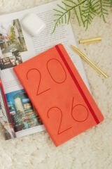 Matt Notebook 2026 Yılı 13x21 cm Günlük Ajanda Turuncu