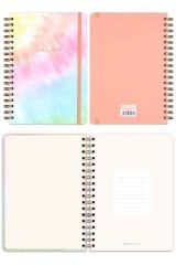 Matt Notebook 17x24 cm Lastikli Spiralli Sert Kapak Not Defteri Çizgili Gökkuşağı