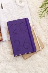 Matt Notebook 2026 Yılı 13x21 cm Günlük Ajanda Mor