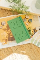 Matt Notebook 2026 Yılı 13x21 cm Günlük Ajanda Yeşil