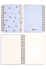 Matt Notebook A5 15x21 cm Spiralli Lastikli Noktalı Tarihsiz Not Defteri Arı