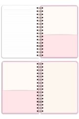 Matt Notebook A5 15x21 cm Spiralli Lastikli Çizgili Tarihsiz Not Defteri Gökkuşağı