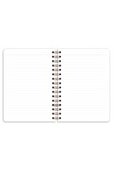 Matt Notebook A5 15x21 cm Spiralli Lastikli Çizgili Tarihsiz Not Defteri Gökkuşağı