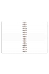 Matt Notebook A5 15x21 cm Spiralli Lastikli Çizgili Tarihsiz Not Defteri Gökkuşağı