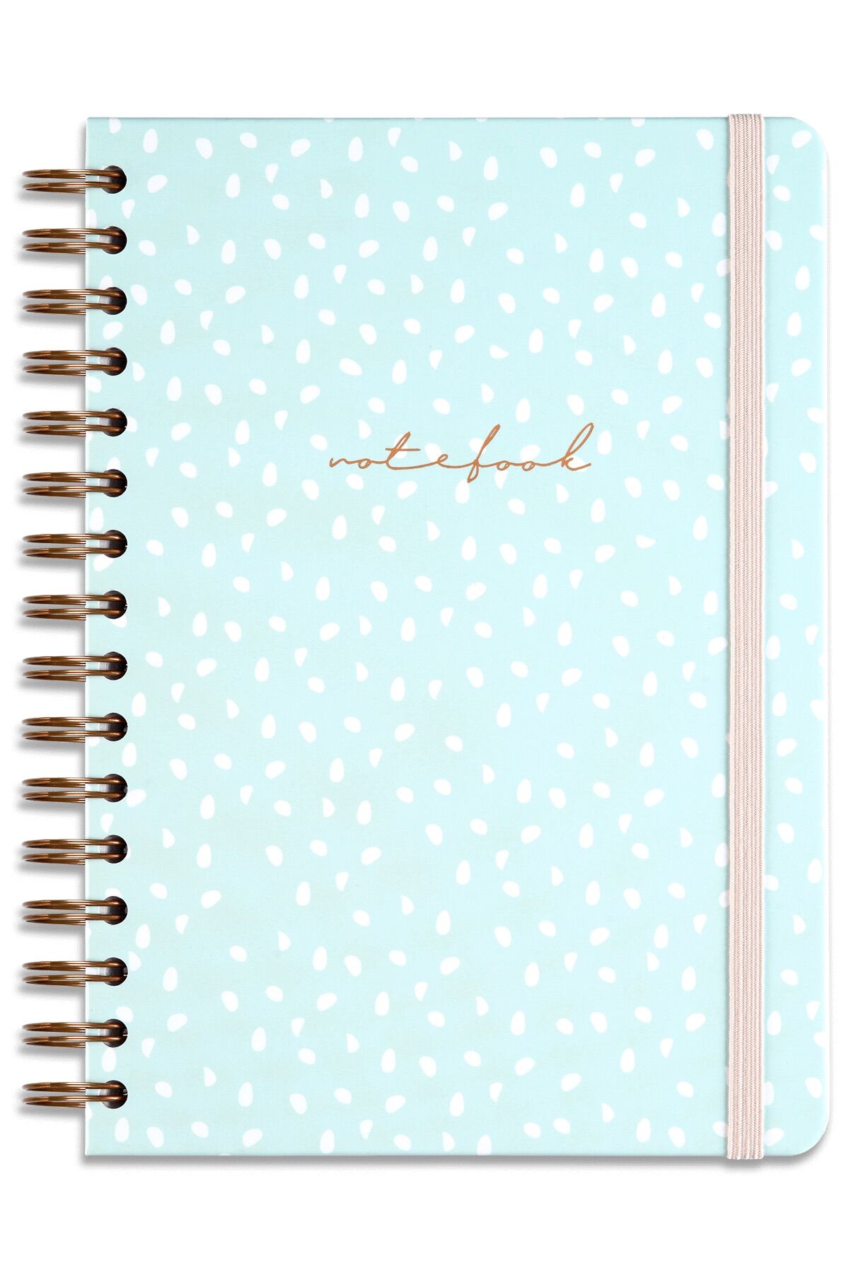 Matt Notebook A5 15x21 cm Spiralli Lastikli Kareli Tarihsiz Not Defteri Yeşil