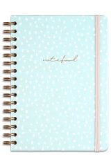Matt Notebook A5 15x21 cm Spiralli Lastikli Kareli Tarihsiz Not Defteri Yeşil
