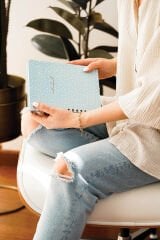 Matt Notebook A5 15x21 cm Spiralli Lastikli Kareli Tarihsiz Not Defteri Yeşil