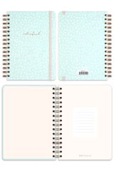 Matt Notebook A5 15x21 cm Spiralli Lastikli Kareli Tarihsiz Not Defteri Yeşil