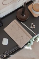 Matt Notebook 2026 Yılı 13x21 cm Günlük Ajanda Bej
