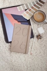 Matt Notebook 2026 Yılı 13x21 cm Günlük Ajanda Bej