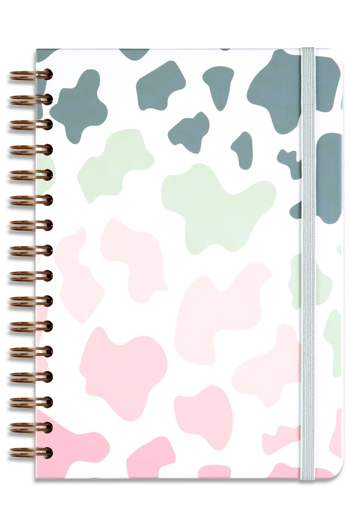 Matt Notebook A5 15x21 cm Spiralli Lastikli Kareli Tarihsiz Not Defteri İnek