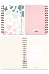 Matt Notebook A5 15x21 cm Spiralli Lastikli Kareli Tarihsiz Not Defteri İnek