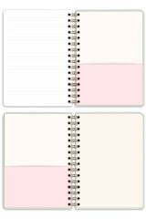 Matt Notebook A5 15x21 cm Spiralli Lastikli Çizgili Tarihsiz Not Defteri Yeşil