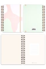 Matt Notebook A5 15x21 cm Spiralli Lastikli Kareli Tarihsiz Not Defteri Soyut