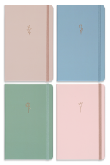 Matt Notebook 4’lü Tarihsiz Not Defter Seti Lastikli  – 2 Çizgili, 1 Çizgisiz, 1 Noktalı