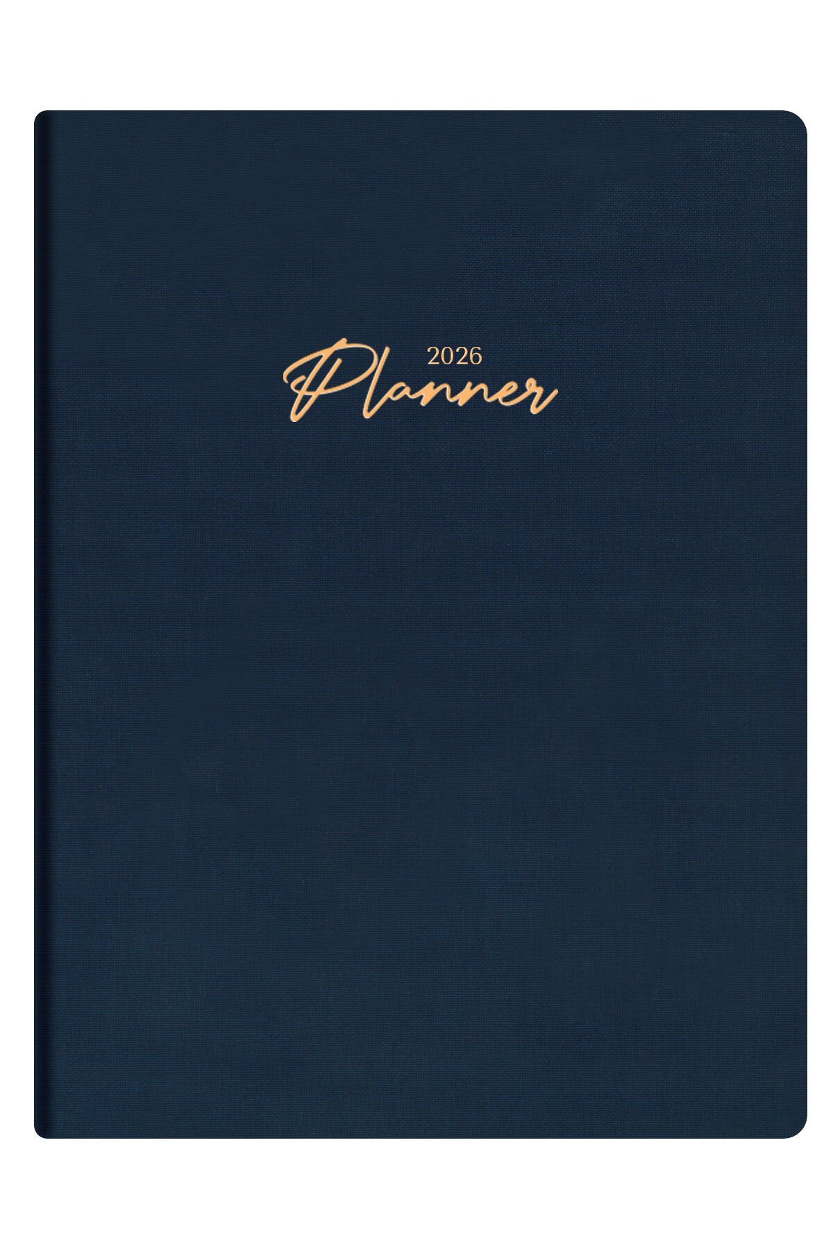 Matt Notebook 2026 Yılı 20x27 cm Keten Haftalık Planlayıcı Ajanda Lacivert