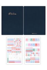 Matt Notebook 2026 Yılı 20x27 cm Keten Haftalık Planlayıcı Ajanda Lacivert