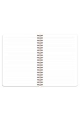 Matt Notebook 20x28 cm A4 Lastikli Spiralli Sert Kapak Not Defteri Çizgili