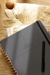 Matt Notebook 20x28 cm A4 Lastikli Spiralli Sert Kapak Not Defteri Kareli