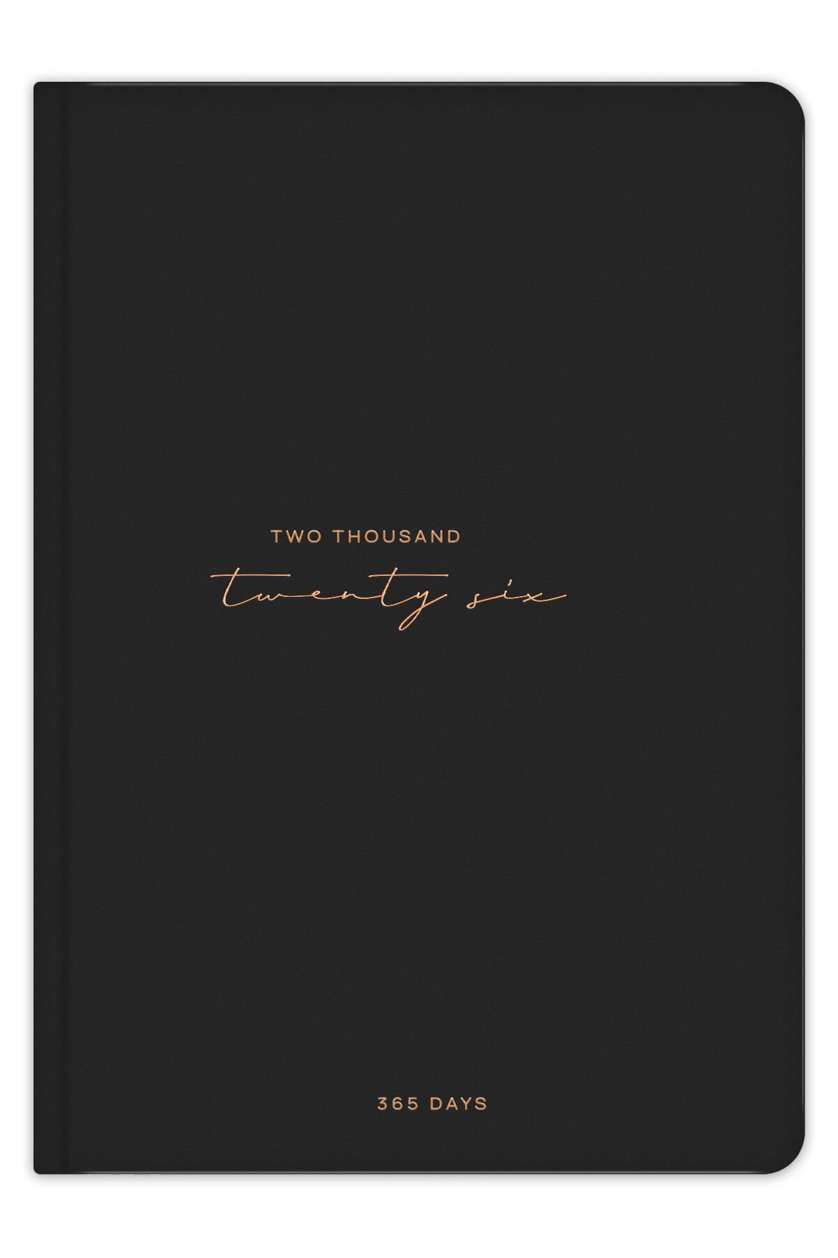 Matt Notebook 2026 Yılı A5 Tam Gün Ajanda 15x22 cm - 365 Gün Siyah