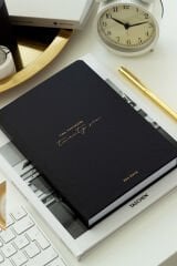 Matt Notebook 2026 Yılı A5 Tam Gün Ajanda 15x22 cm - 365 Gün Siyah