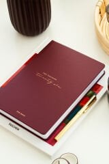 Matt Notebook 2026 Yılı A5 Tam Gün Ajanda 15x22 cm - 365 Gün Bordo