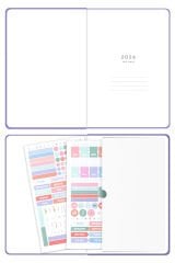 Matt Notebook 2026 Yılı A5 Tam Gün Ajanda 15x22 cm - 365 Gün Lila