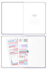 Matt Notebook 2026 Yılı A5 Tam Gün Ajanda 15x22 cm - 365 Gün Lila