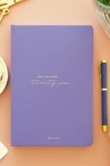 Matt Notebook 2026 Yılı A5 Tam Gün Ajanda 15x22 cm - 365 Gün Lila