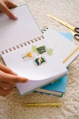 Matt Notebook 15x15 cm Kare 2'li Set Spiralli Çizgili Tarihsiz Not Defteri Papatya