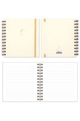 Matt Notebook 15x15 cm Kare 2'li Set Spiralli Çizgili Tarihsiz Not Defteri Papatya