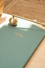 Matt Notebook A5 Keten Süresiz Planlayıcı Ajanda Yeşil