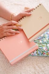 Matt Notebook 15x15 cm Kare 2'li Set Spiralli Çizgili Tarihsiz Not Defteri Gökkuşağı