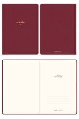 Matt Notebook A5 Keten Süresiz Planlayıcı Ajanda Bordo