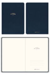 Matt Notebook A5 Keten Süresiz Planlayıcı Ajanda Lacivert