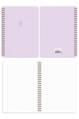A4 Spiralli Okul Defteri 80 yaprak 4'lü Set - Kareli