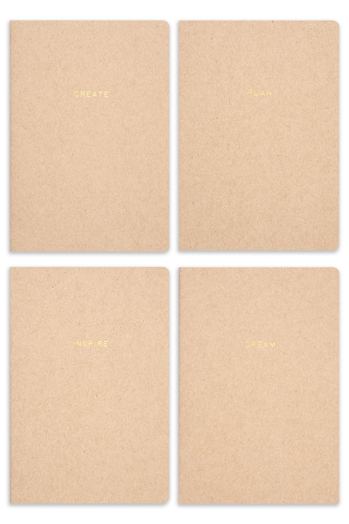 Matt Notebook A5 4'lü Defter Set Çizgili Terzi Dikiş Kraft Geri Dönüşümlü