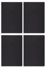 Matt Notebook A5 4'lü Defter Set Çizgisiz Terzi Dikiş Siyah