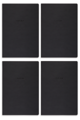Matt Notebook A5 4'lü Defter Set Çizgisiz Terzi Dikiş Siyah