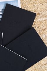 Matt Notebook A5 4'lü Defter Set Çizgisiz Terzi Dikiş Siyah