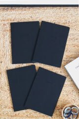 Matt Notebook A5 4'lü Defter Set Çizgisiz Terzi Dikiş Siyah