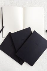 Matt Notebook A5 4'lü Defter Set Çizgisiz Terzi Dikiş Siyah
