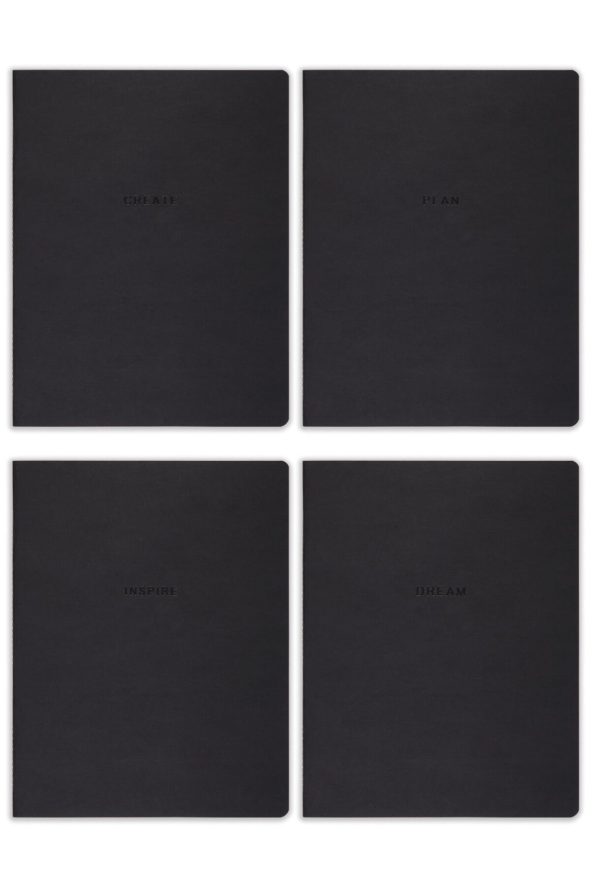 Matt Notebook 18x24'cm 4'lü Defter Set Çizgili Terzi Dikiş Siyah